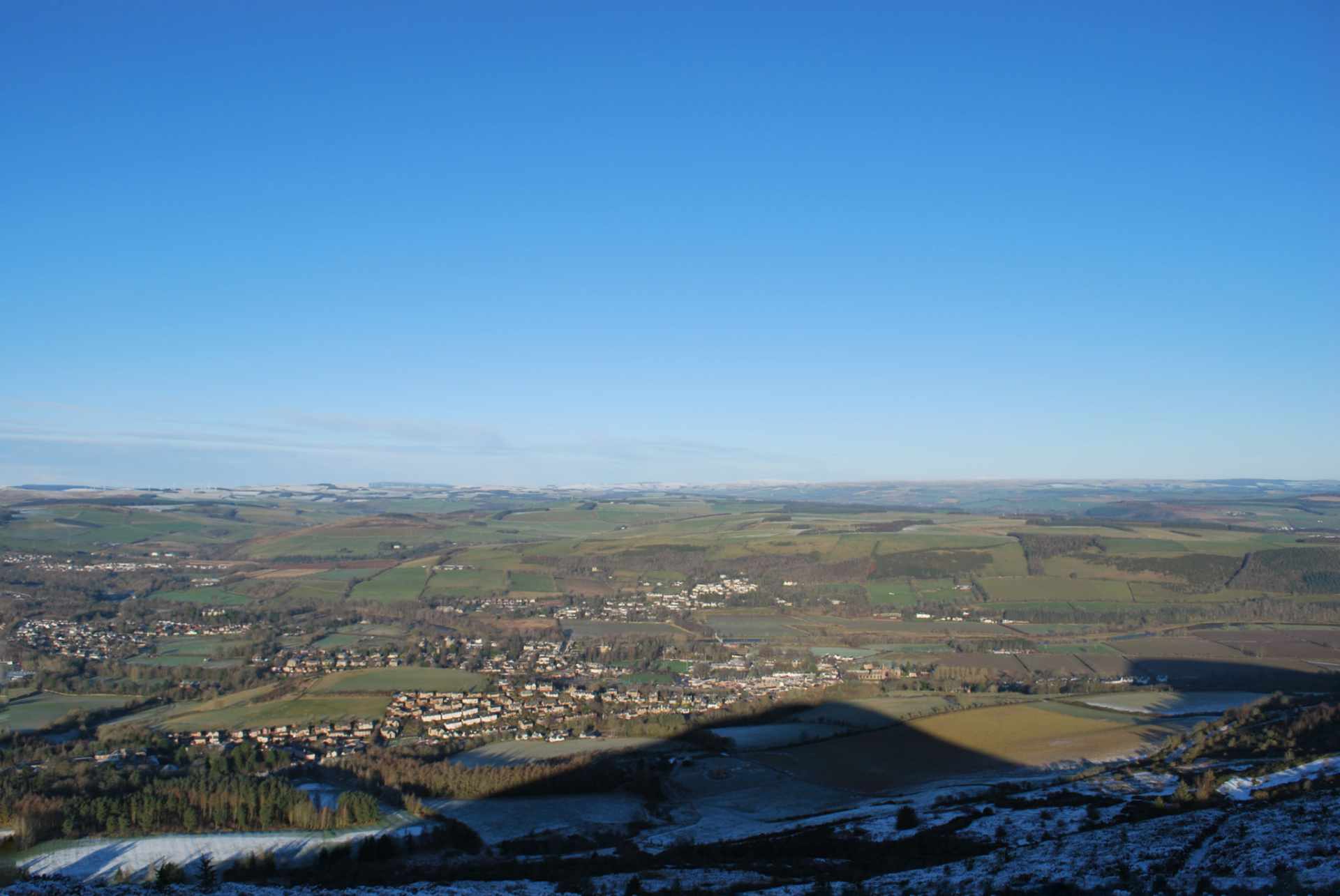 View to the north from the Eildons