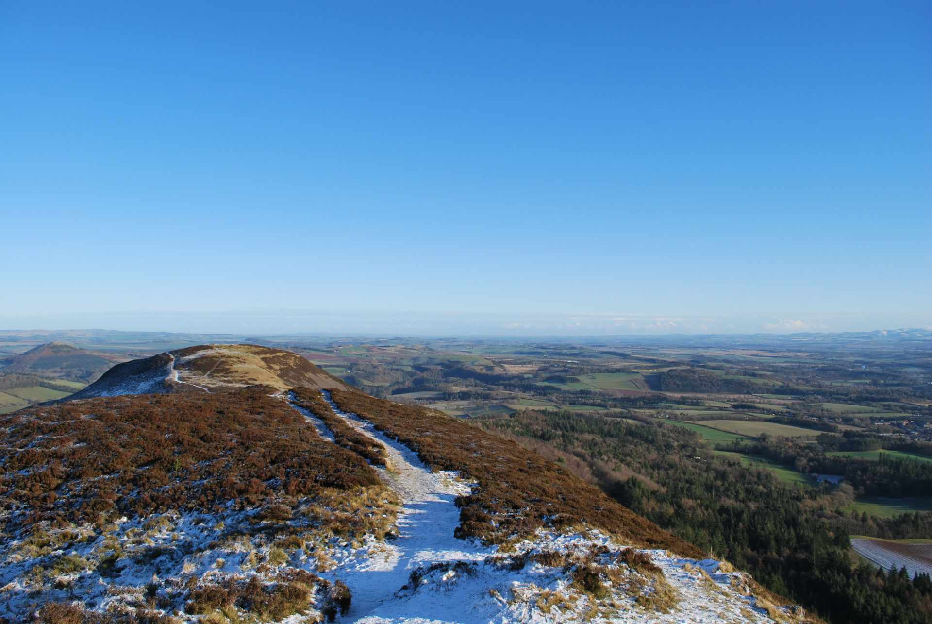 View to the east from the Eildons